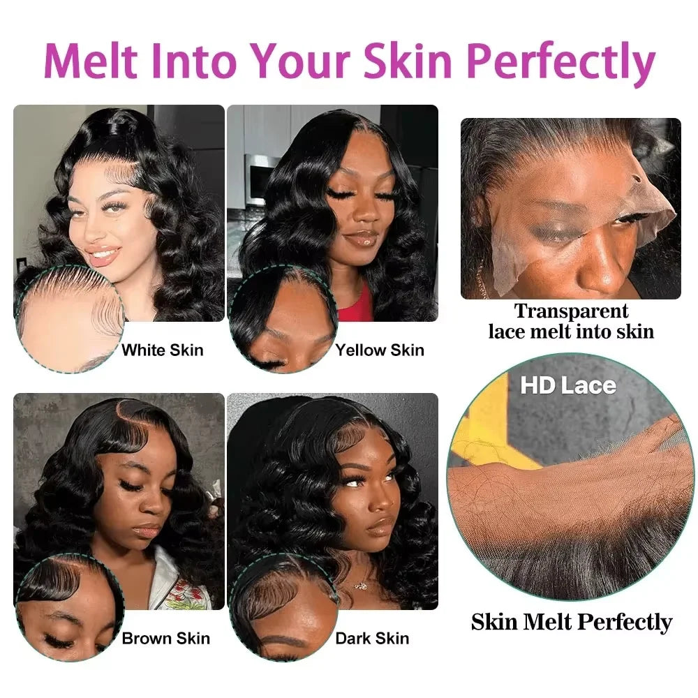 Wig HD Lace Front Curly Deep Wave Human Hair | KIMLUD