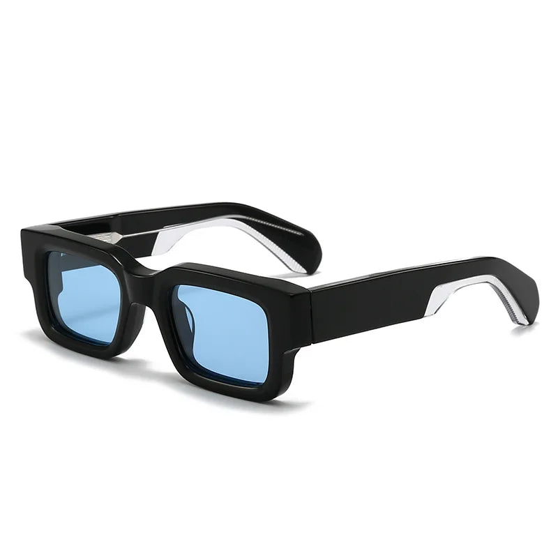 Square Polarized Sunglasses Original Acetate Frame — Black | KIMLUD