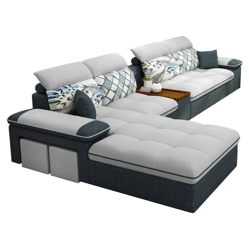 A Klassische stoff sofa moderne weiß wohnzimmer möbel sofa set l form hochzeit Sectional Sofa