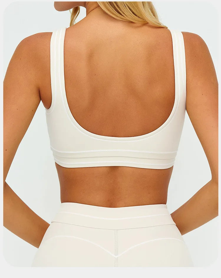 Breathable Yoga Sports Bra Color-Contrast — Multicolor | KIMLUD