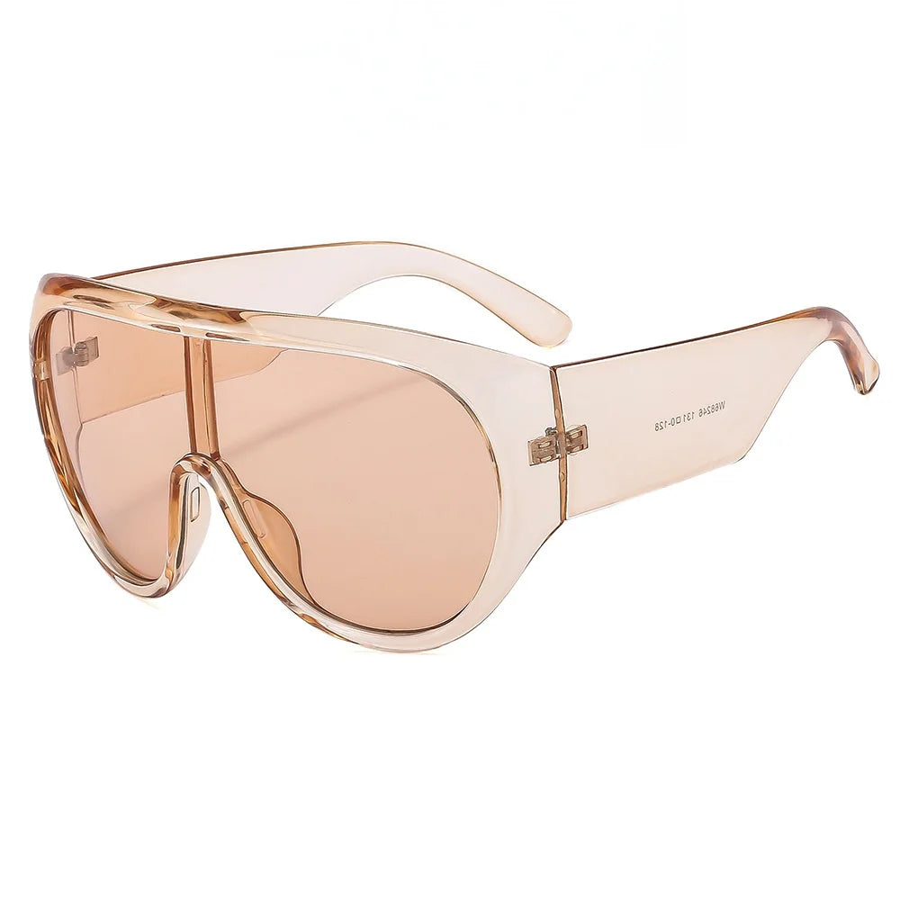 Oversized One-Piece Luxury Sunglasses — Black | KIMLUD