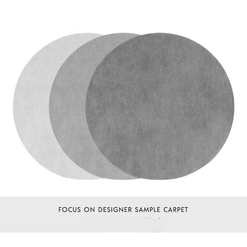 Nordic Plush Wool Rug Irregular Oval Non-Slip — Soft Taupe-Beige | KIMLUD