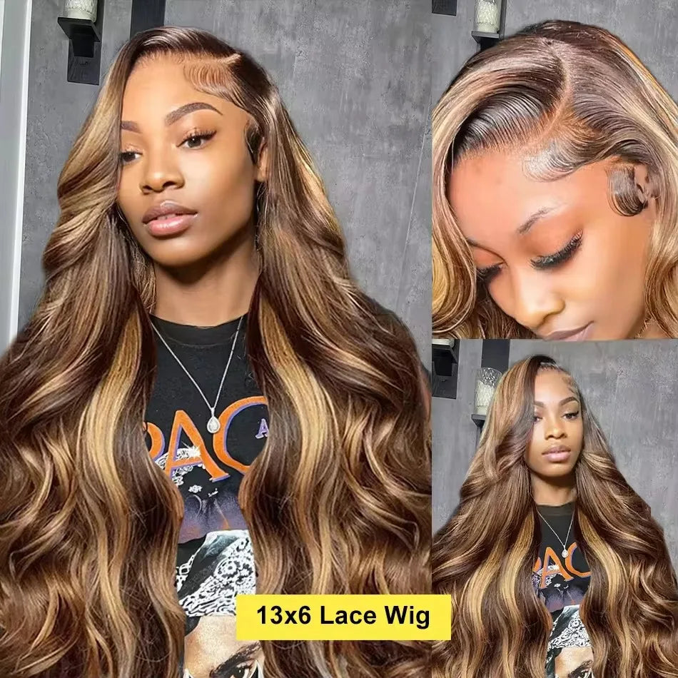 HD Lace Frontal Wig – Human Hair – Honey Blonde Ombre | KIMLUD