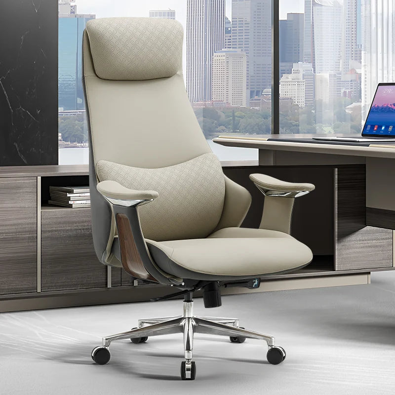 Executive Office Chair High Back Aluminum Base — Black | KIMLUD
