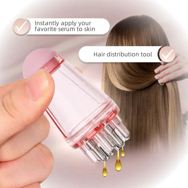 Translucent Plastic Hair Dye Tool Set With Applicator Bottle And Comb — Pink | KIMLUD