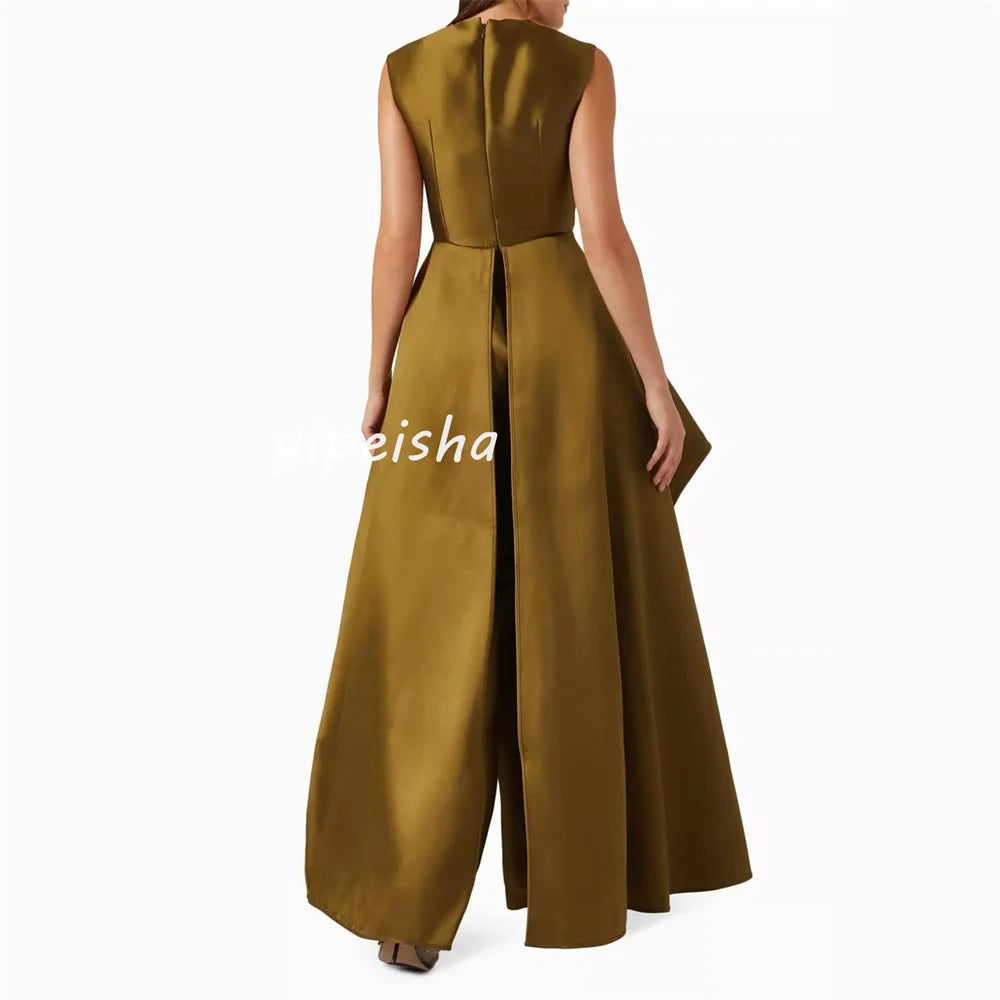 Bespoke Dress – Scoop Neck – A-Line Satin | KIMLUD