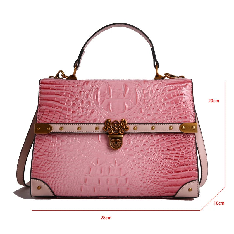 PU Leather Small Square Crossbody Bag — Purple | KIMLUD