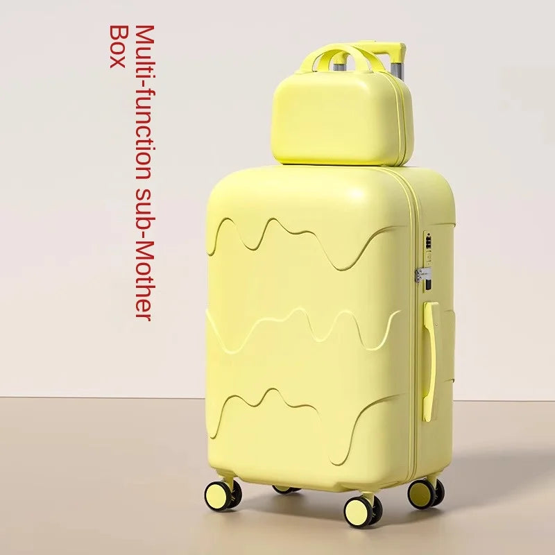 Luggage Set 28 inch Large Capacity Suitcase Trolley Case 20/22/24/26 inch Travel Suitcase USB Port Boarding Box Cosmetic Case