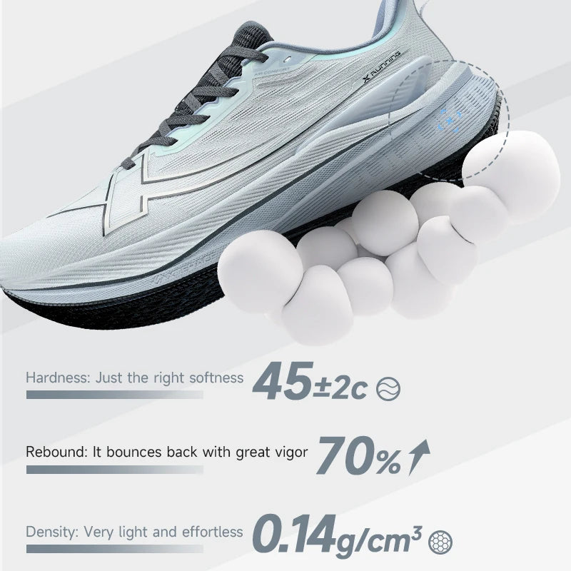Xtep Men's Running Shoes 2000km 3.0 2025 Spring Lightweight Cushioned Wear-Resistant Training Jogging Sneakers 875119110032