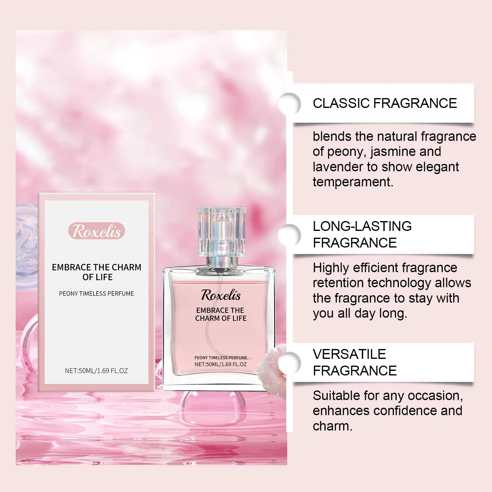 Exquisite Luxurious Floral Perfume — Peony Pink | KIMLUD