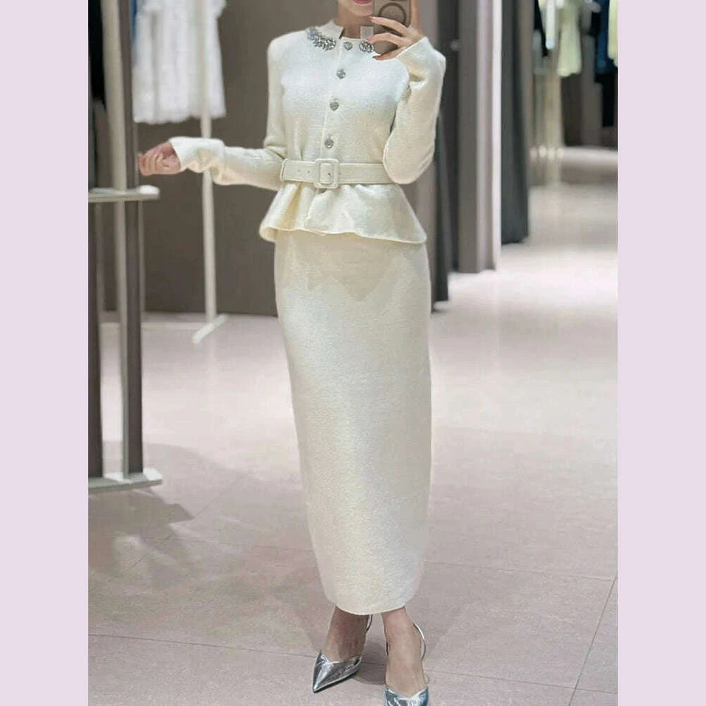 white-knit-two-piece-style-dress-with-rhinestone-button-belt-fitted-long-length-womens-dress-2025-fall-new-arrivalkimlud-womens-fashion-34624125