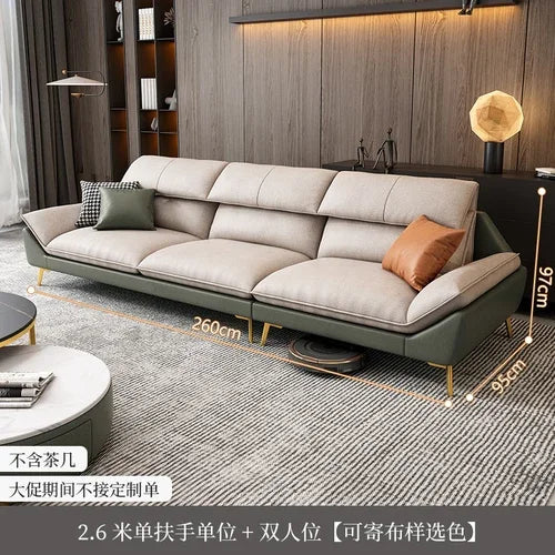 Sculpted Modular Solid Fabric Sofas — Beige | KIMLUD