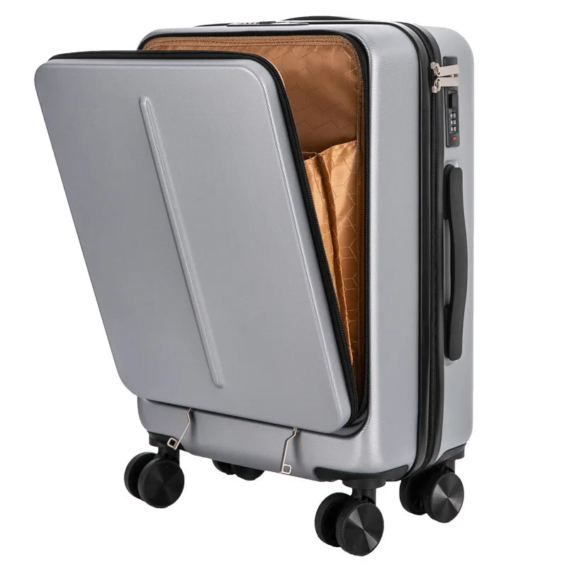 Suitcases Cabin Rolling With Spinner Wheels — Pink | KIMLUD