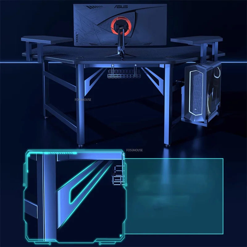 Nordic Simple Desk E-sports Gaming — Black | KIMLUD