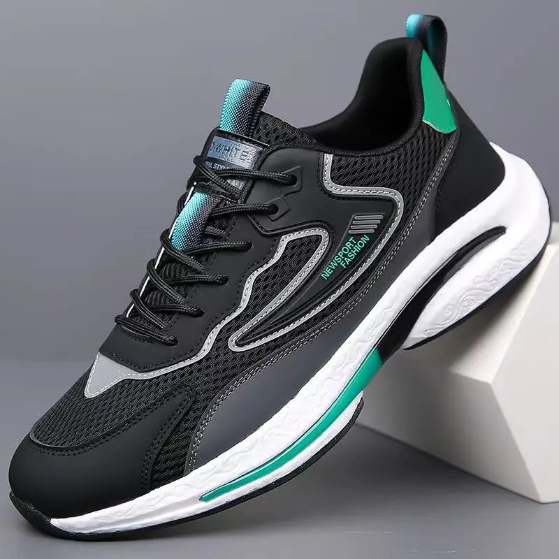 Men Running Shoes – Breathable Mesh Platform – Lace-Up | KIMLUD