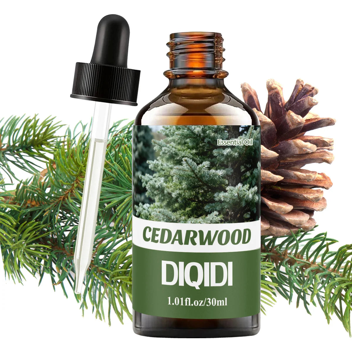Cedarwood Essential Oil 30ml Pure — Forest-Green | KIMLUD