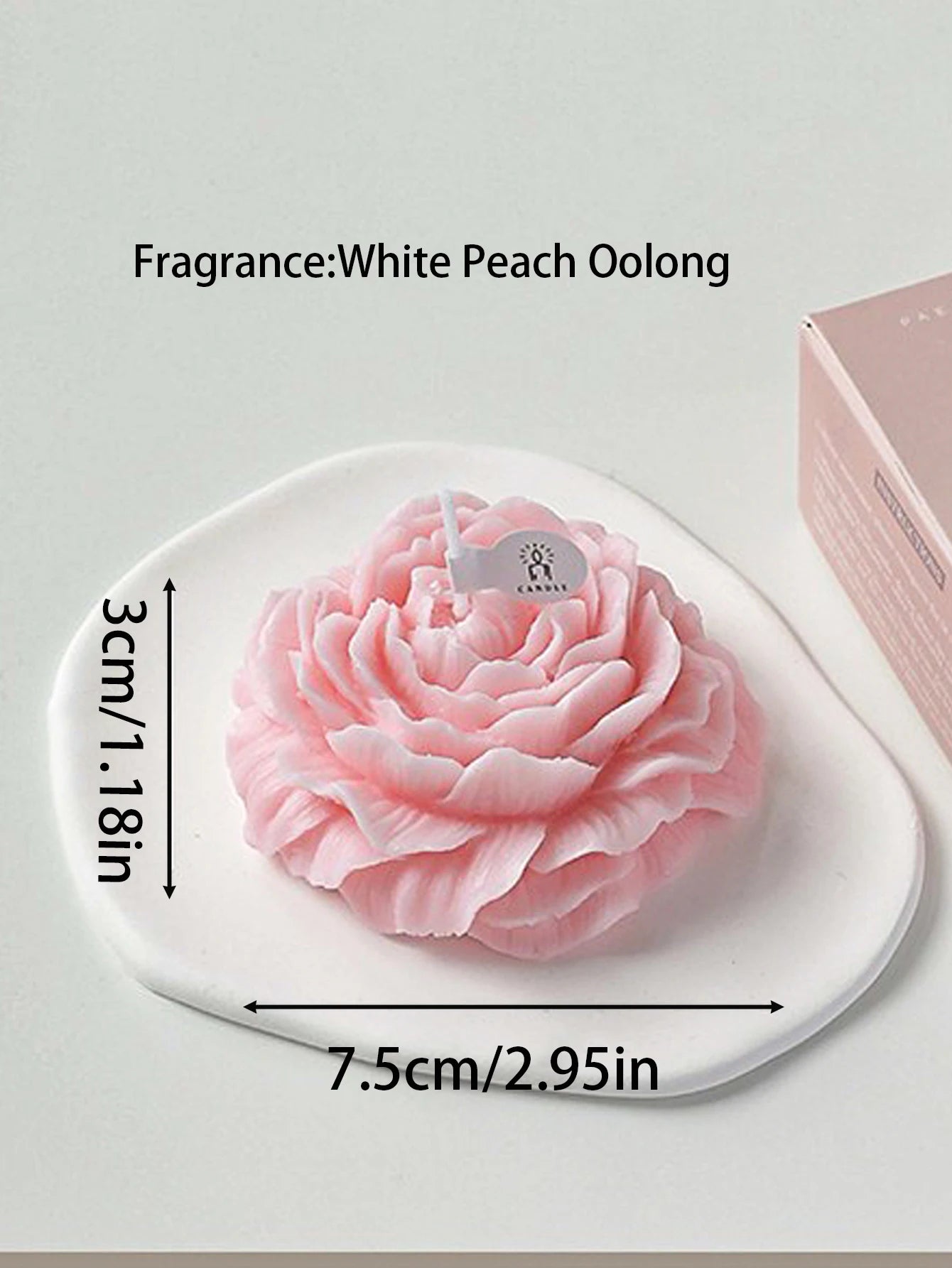 KIMLUD, 3D Peony Aromatic Candle Creative Flower Shape Aromatherapy Wedding Decor Gifts Box Valentine's Day Scented Souvenir Ornament, KIMLUD Womens Clothes
