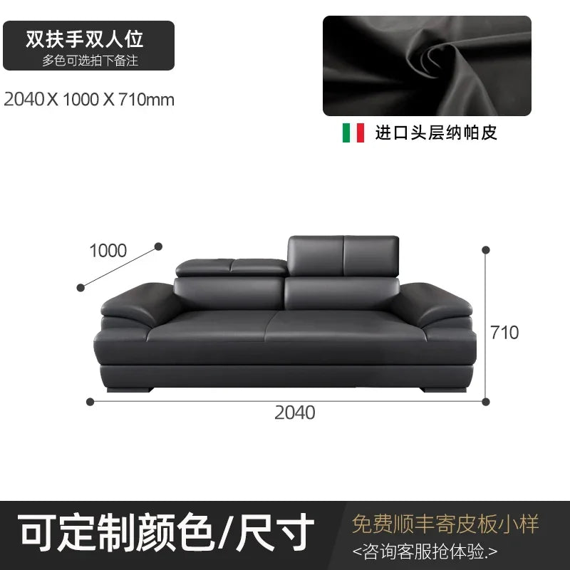 Minimalist Modern Sectional Sofa Modular Design — Deep Black | KIMLUD