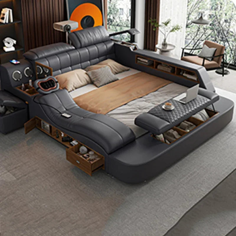 Loft Multifunctional Bed Storage Modern Massage Headboards Children King Size Cheap Bed Princess Cama Solteiro Patio Furniture