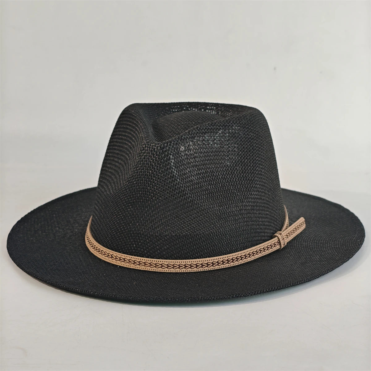 2026 New Hat Panama Straw Hat British Top Hat Men's and Women's Foldable Sun Shading Beach Hat Sun Protection hat
