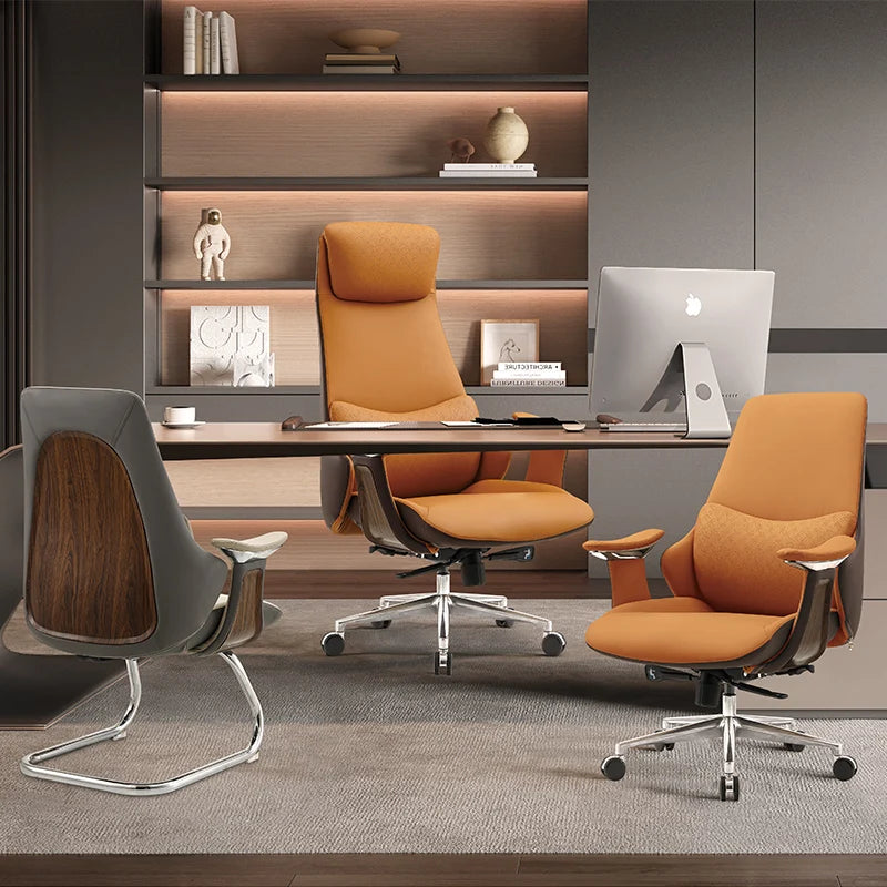 Executive Office Chair High Back Aluminum Base — Black | KIMLUD