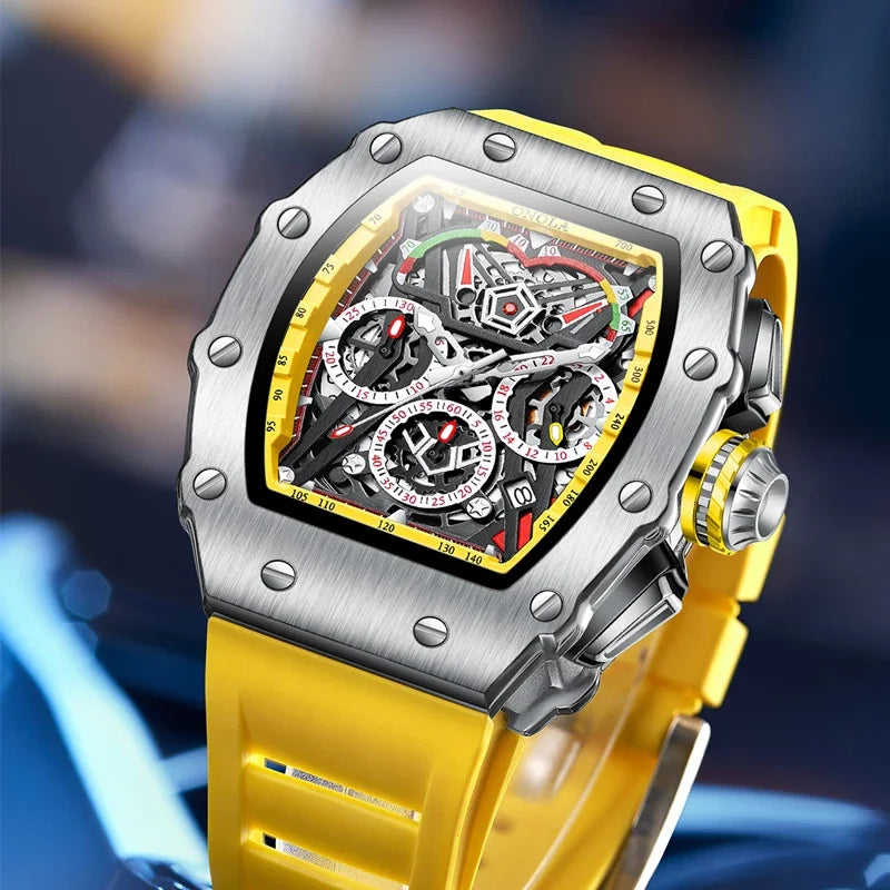 Sport Watch Quartz Chronograph Luminous — Black | KIMLUD
