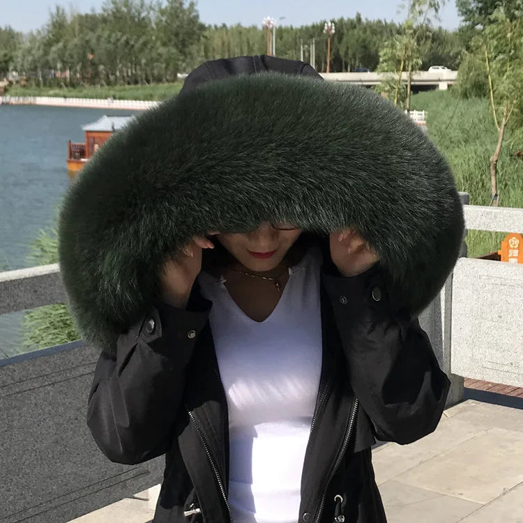 Fox Fur Collar – Hood Decor for Down Coats – Real Fox Fur | KIMLUD