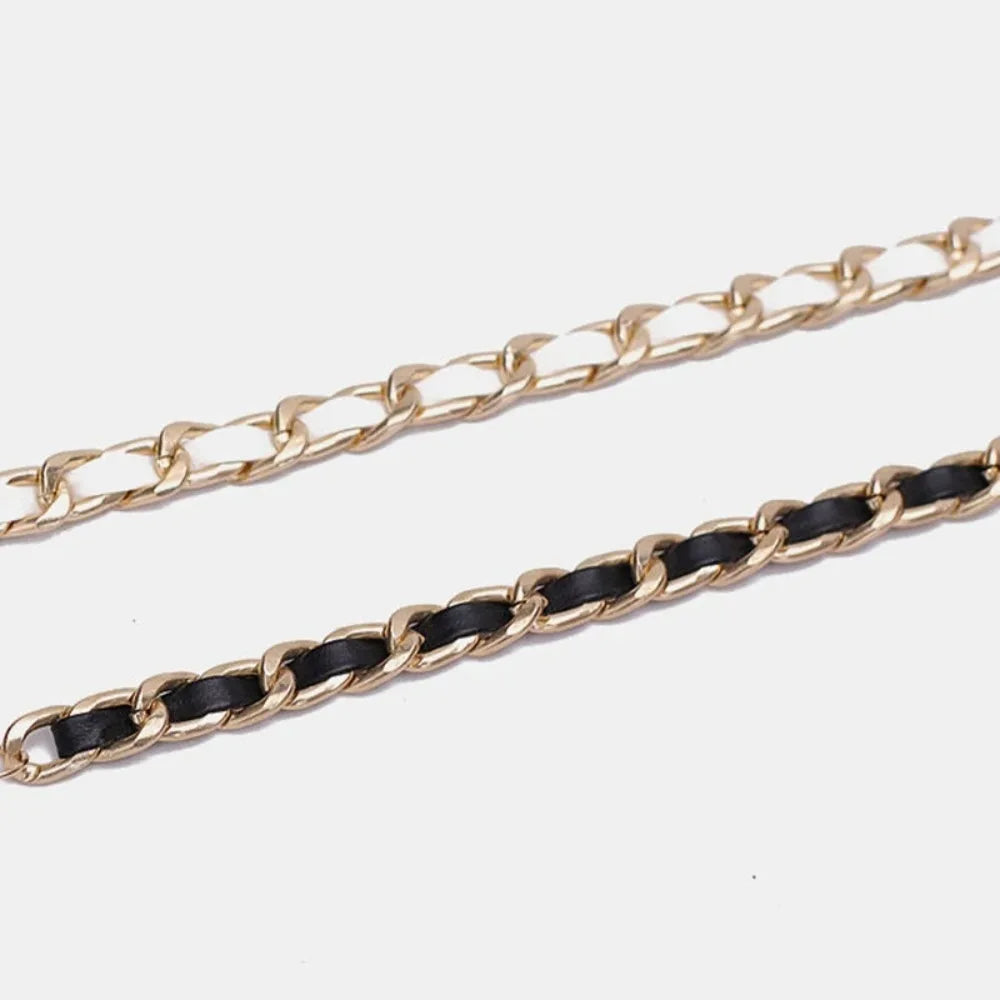 Metal Waist Chain Belt With Adjustable Chain Strap — Gold | KIMLUD