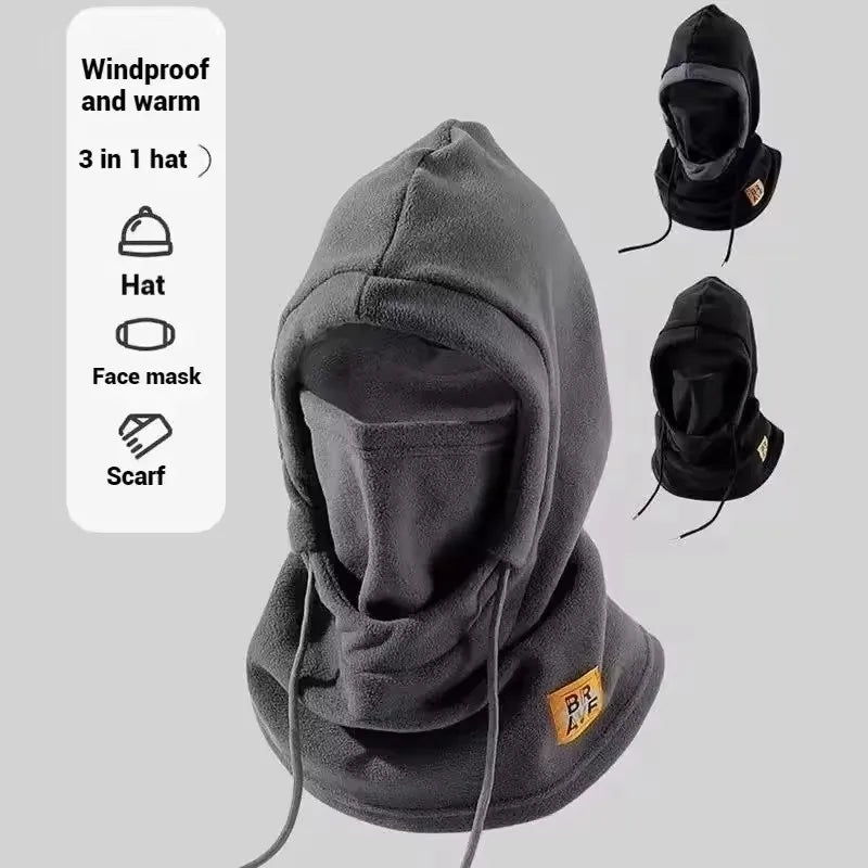 Balaclava – 3-in-1 Knit Hat Mask Neck Warmer – Cotton Polyester | KIMLUD