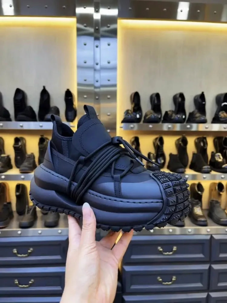 Men's Running Shoes – Winter Warm Fleece Lining – Platform Sneakers | KIMLUD