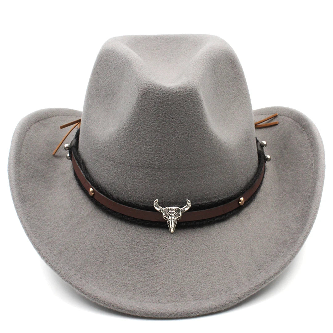 Cotton-Polyester Western Cowboy Hat Unisex Kids Costume Accessory for Halloween Masquerade — Brown | KIMLUD