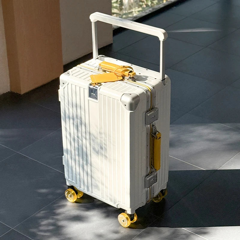 Women's Wide-Tube Telescopic Handle Luggage 2025 New Style 20-inch Carry-On Suitcase