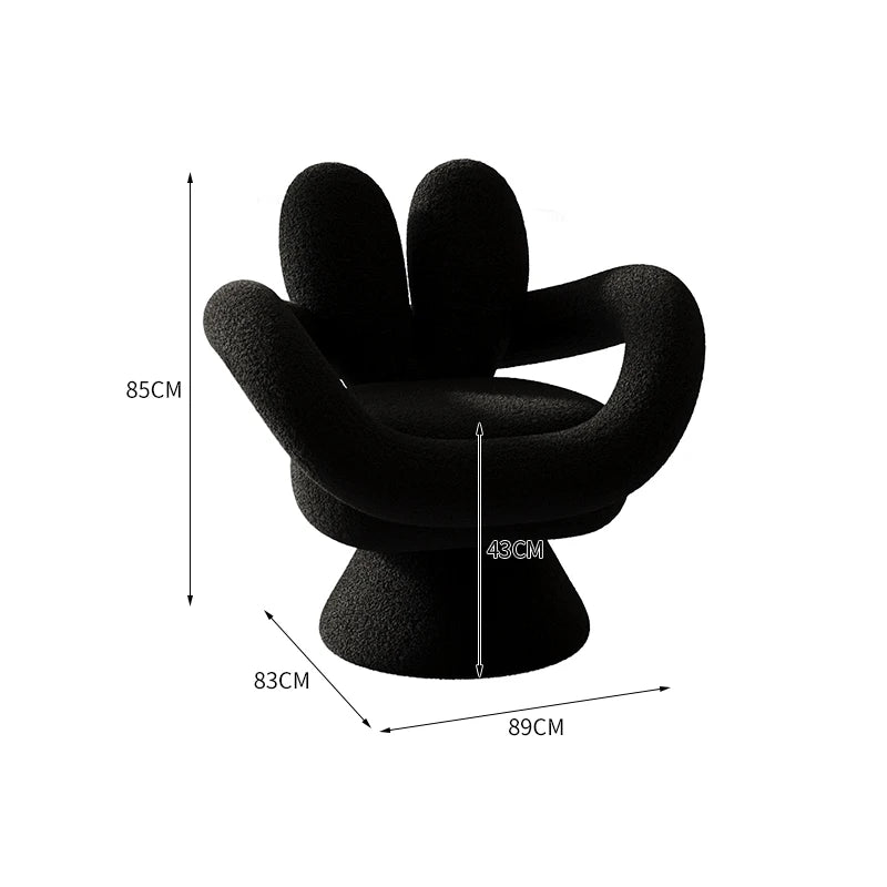 Luxury Design Balcony Living Room Chair Swivel Single Relaxing Sofa Chair Backrest Dresser Vanity Nordic Armchairs Living Chairs