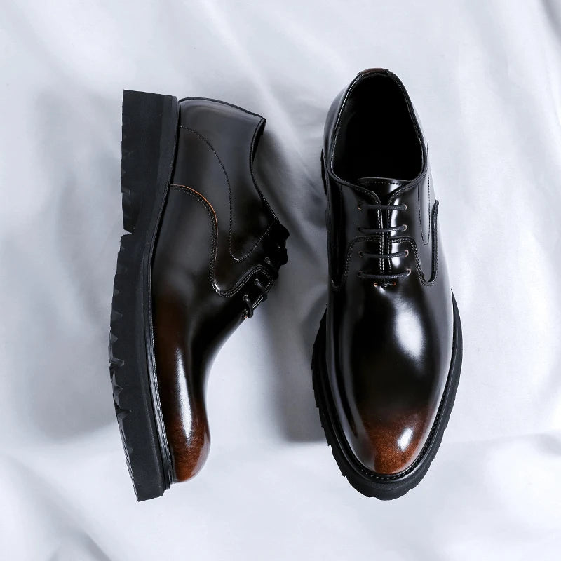 Men's Leather Shoes – Formal Business Style – Split Leather Upper | KIMLUD