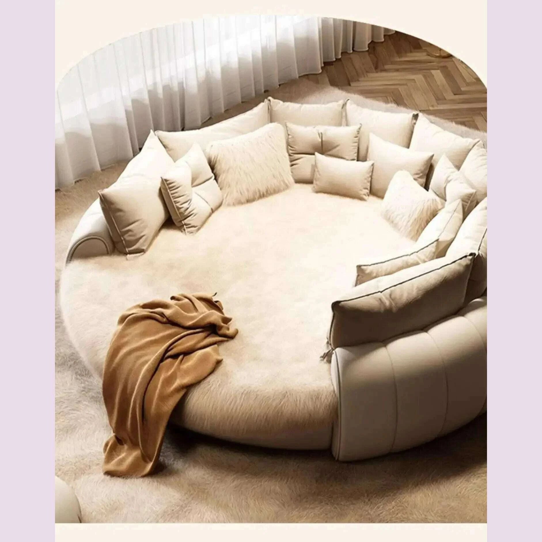 italian-light-luxury-round-bed-cream-wind-bedroom-wedding-bed-princess-aesthetics-fashion-letto-matrimoniale-home-furniturekimlud-womens-fashion-34622186