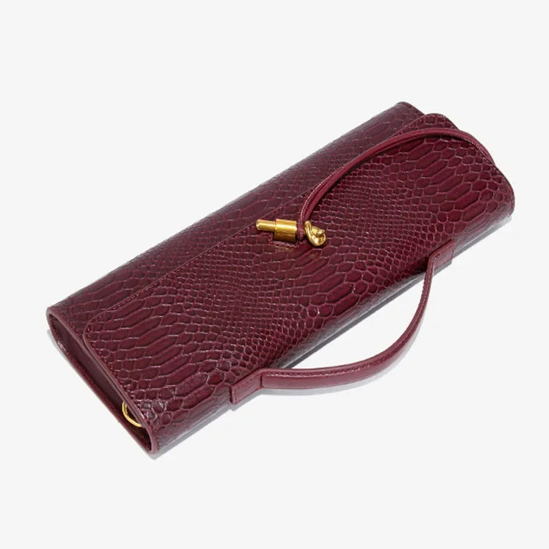 Top-Handle Bag – Crocodile Pattern – PU Leather | KIMLUD