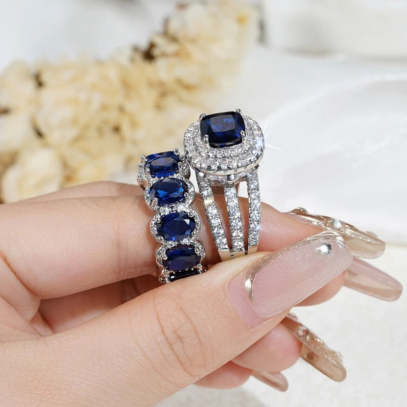 Ring – Double Layer Shine – Zinc Alloy – Silver | KIMLUD
