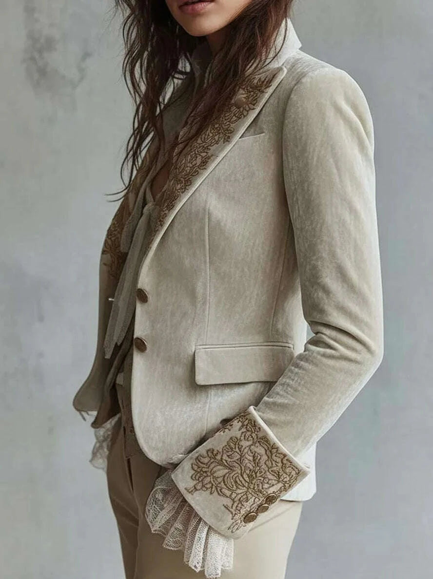 gold-velvet-long-sleeve-suit-with-pockets-for-women-floral-print-bell-sleeve-street-style-casual-set-no-taggings-universal-fitkimludkimlud-35572494