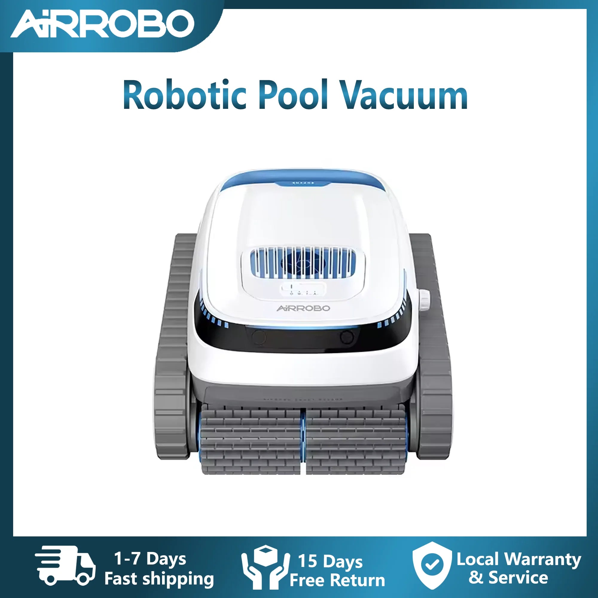 AIRROBO Pool Cleaner Robot - 120 Min Runtime, Wall Climbing, Cleans Floors/Walls/Waterline for Inground & Above Ground Pool