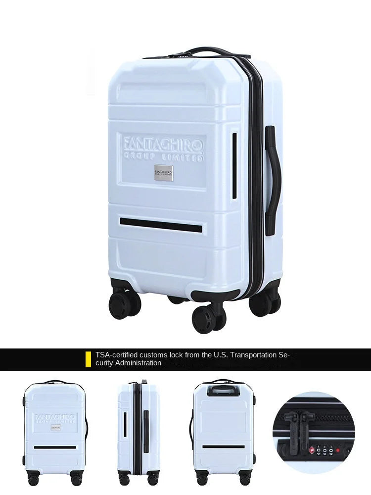 Lightweight ABS Suitcases Spinner Wheels — Black | KIMLUD