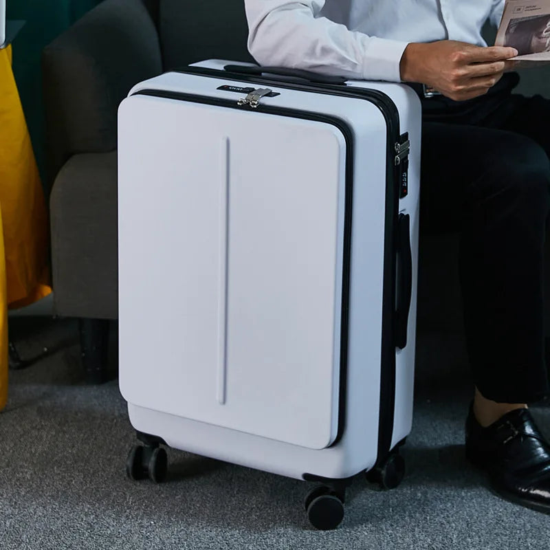 Suitcases Cabin Rolling With Spinner Wheels — Pink | KIMLUD