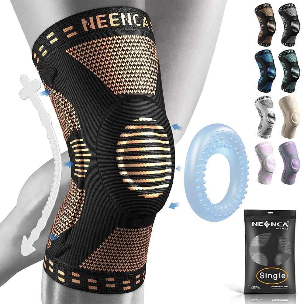 KIMLUD, NEENCA Copper Knee Brace Knee Support with Patella Gel Pad &Side Stabilizers for Knee Pain Sport Arthritis ACL Joint Pain Relief, KIMLUD Womens Clothes