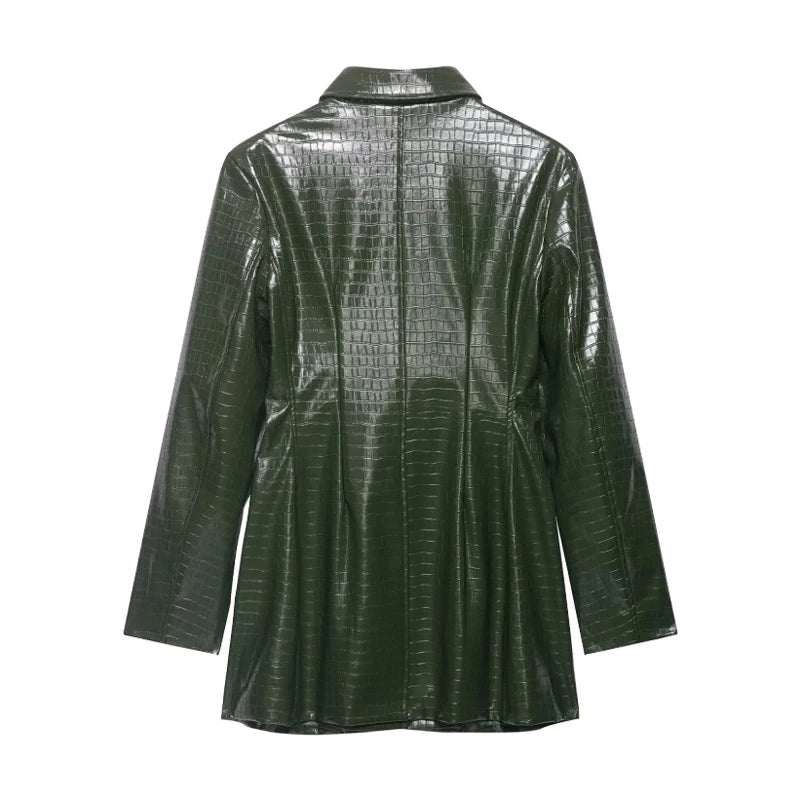 Mini Dress – Single Breasted Waist Cinching – Polyester Fiber | KIMLUD