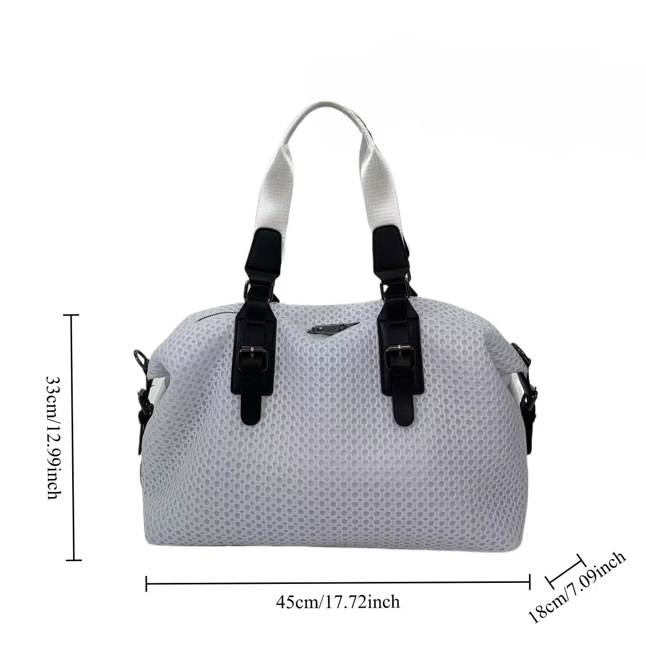 Ultra Lightweight Nylon Mesh Crossbody Bag — Black | KIMLUD
