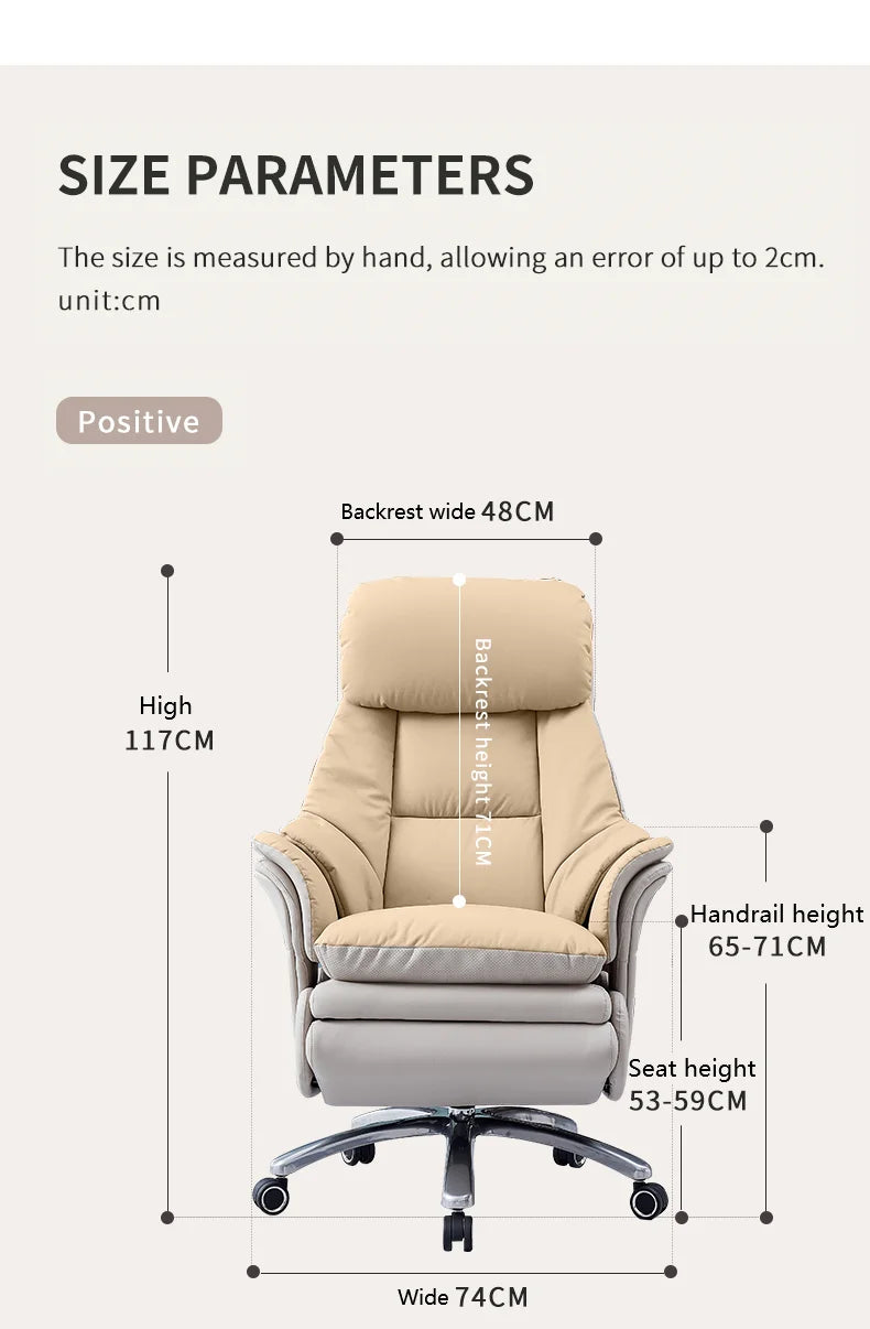 Executive Chair – Adjustable Height – Artificial Leather – Unknown Color | KIMLUD