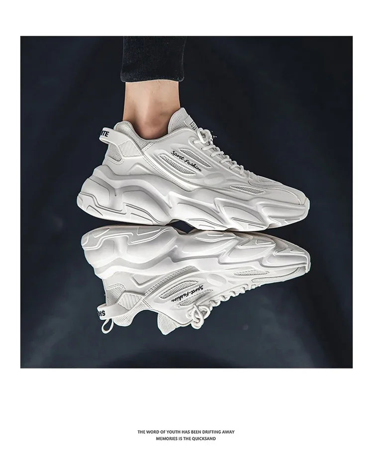 Breathable Mesh Sneakers Sport Walking — Black | KIMLUD