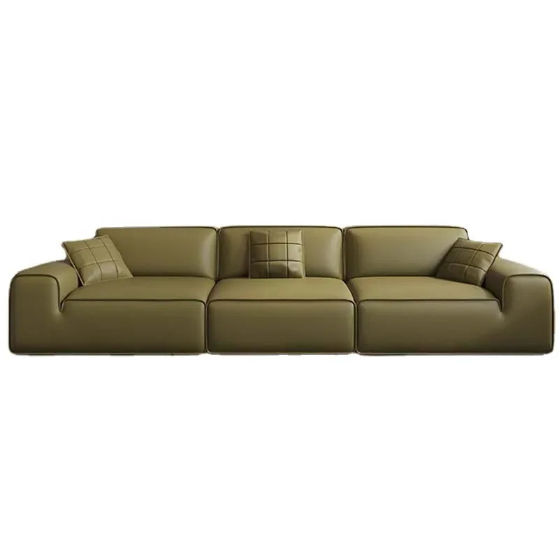 Minimalist Italian Sofa L-Shaped Modern Living Room Luxury — Ivory | KIMLUD