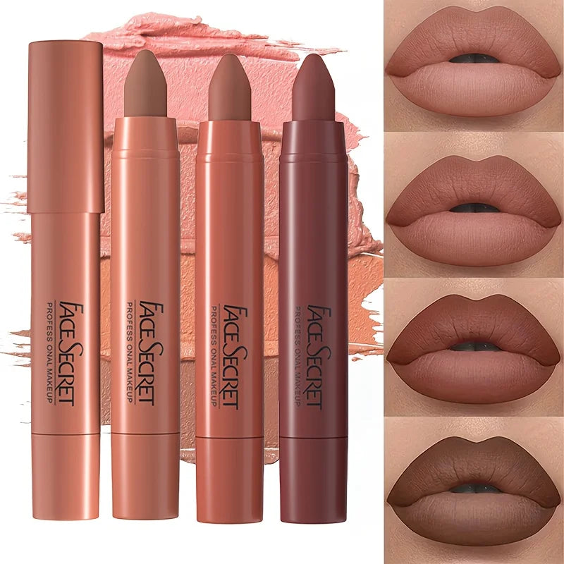 1pc Waterproof Matte Lipstick,Long Lasting Matte Finish, Non-Stick,Lightweight Matte Lipstick, Smooth Application,Lip Combo Set