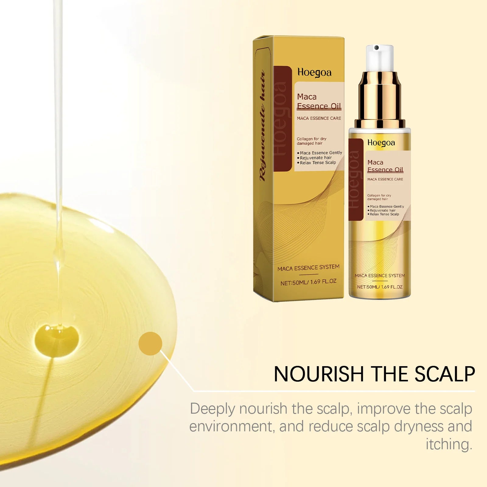Argan Oil Hair Care Treatment Nourishing Shine — Gold | KIMLUD