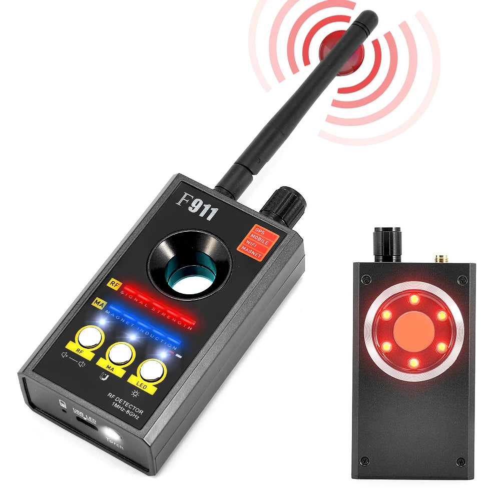 Portable Hidden Camera Detector Infrared Scanner — Black | KIMLUD